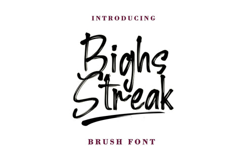 Bighs streak Font Sulthan studio 