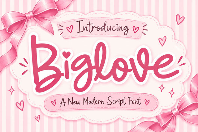 Biglove Font Studio Natural Ink 