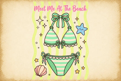 Bikini Beach Cute Summer PNG Sublimation designartist 
