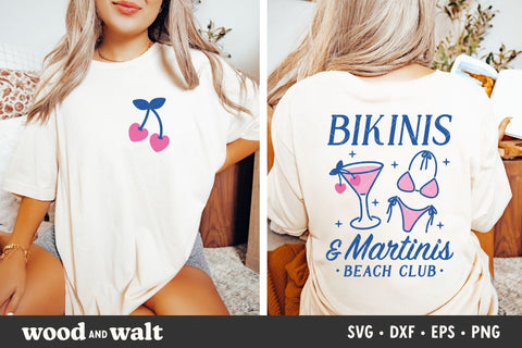 Bikinis & Martinis SVG | Beach Club PNG | Summer Shirt SVG Wood And Walt 