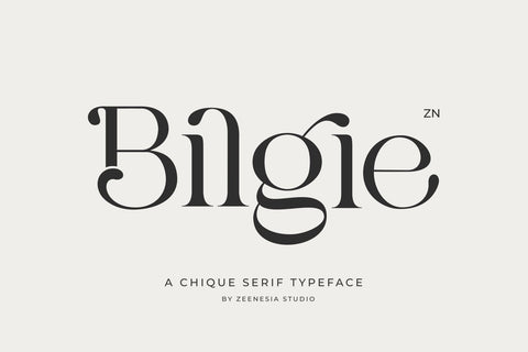 Bilgie Font Zeenesia Std 