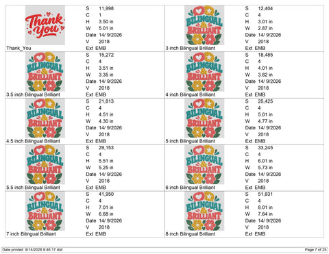 Bilingual and Brilliant Embroidery Design – Bilingual Teacher Machine Embroidery File, Multilingual Student School Design Embroidery/Applique DESIGNS PatternFeed8 