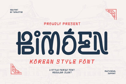 Bimoen - Korean Style Font Font twinletter 