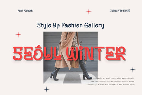 Bimoen - Korean Style Font Font twinletter 