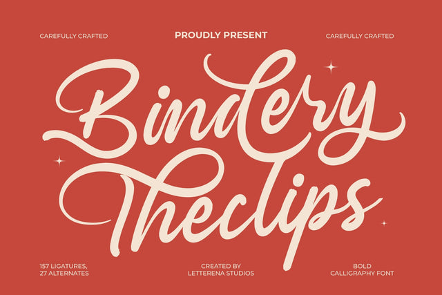 Bindery Theclips - Bold Calligraphy Font Font Letterena Studios 