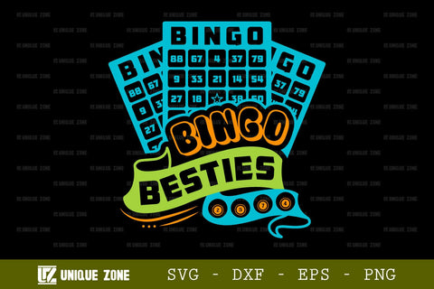 Bingo Besties SVG Bingo Games Bingo Gift Crazy Bingo Lover Tshirt Bundle Bingo Quotes Design, TG 0026 SVG Unique Zone 
