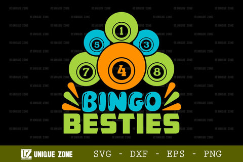 Bingo Besties SVG Bingo Games Bingo Gift Crazy Bingo Lover Tshirt Bundle Bingo Quotes Design, TG 0026 SVG Unique Zone 