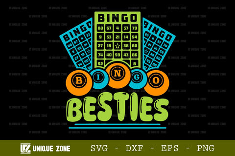 Bingo Besties SVG Bingo Games Bingo Gift Crazy Bingo Lover Tshirt Bundle Bingo Quotes Design, TG 0026 SVG Unique Zone 