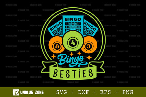 Bingo Besties SVG Bingo Games Bingo Gift Crazy Bingo Lover Tshirt Bundle Bingo Quotes Design, TG 0026 SVG Unique Zone 
