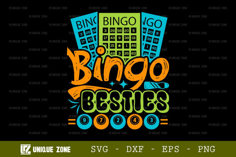 Bingo Besties SVG Bingo Games Bingo Gift Crazy Bingo Lover Tshirt Bundle Bingo Quotes Design, TG 0026 SVG Unique Zone 