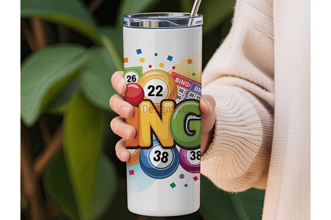 Bingo Fun 20oz Tumbler Wrap Sublimation DesignSVG 