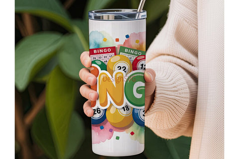 Bingo Fun 20oz Tumbler Wrap Sublimation DesignSVG 