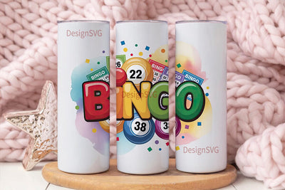 Bingo Fun 20oz Tumbler Wrap Sublimation DesignSVG 