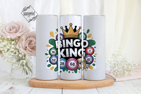 Bingo King 20oz Tumbler Wrap Sublimation sassyprint 