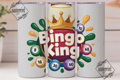 Bingo King 20oz Tumbler Wrap Sublimation sassyprint 