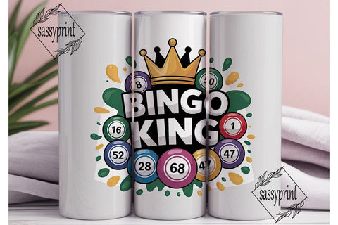 Bingo King 20oz Tumbler Wrap Sublimation sassyprint 