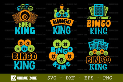 Bingo King SVG Bingo Games Bingo Gift Crazy Bingo Lover Tshirt Bundle Bingo Quotes Design, TG 0031 SVG Unique Zone 