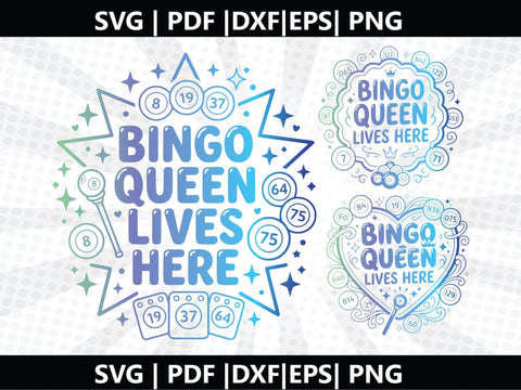 Bingo Queen Quote SVG SVG Johan Ru designs 