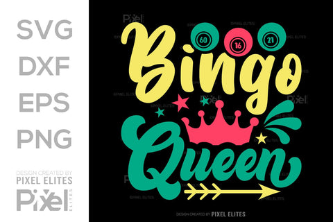 Bingo Queen SVG Bingo Game Bundle Crazy Bingo gifts Bingo Quotes Design PET 00567 SVG ETC Craft 