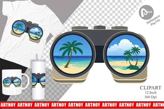 Binoculars Clipart Sublimation artnoy 