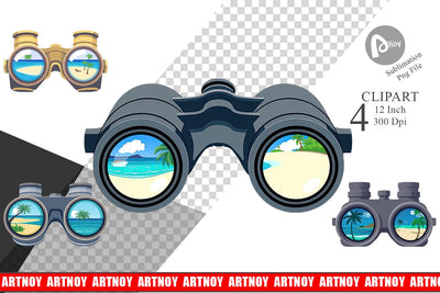 Binoculars Clipart Sublimation artnoy 