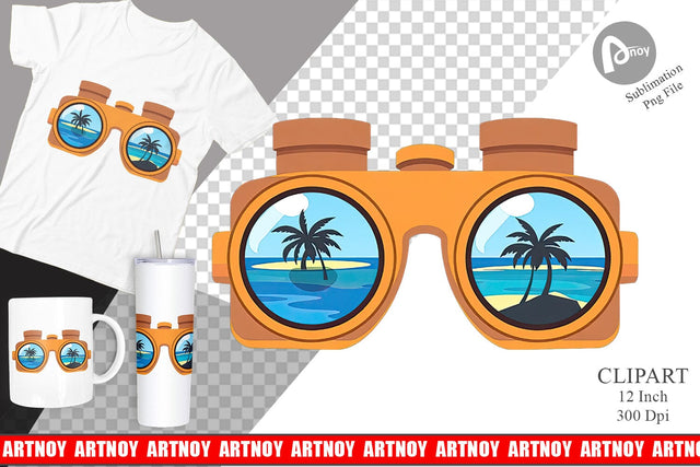 Binoculars Clipart Sublimation artnoy 