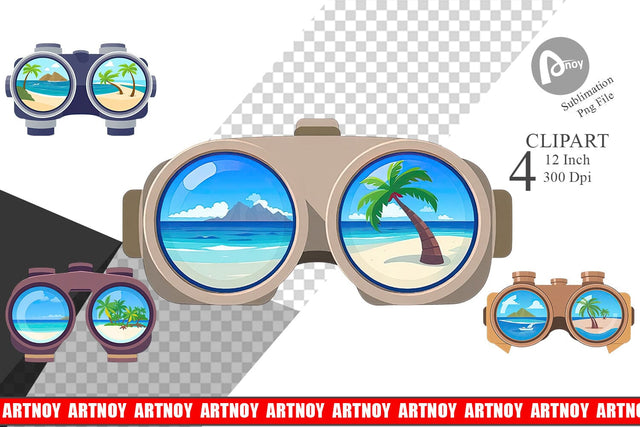 Binoculars Clipart Sublimation artnoy 