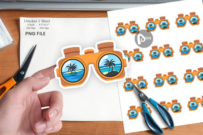 Binoculars Sticker Sublimation artnoy 