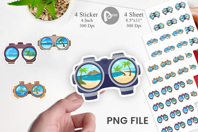 Binoculars Sticker Sublimation artnoy 