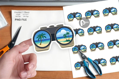 Binoculars Sticker Sublimation artnoy 