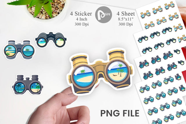 Binoculars Sticker Sublimation artnoy 