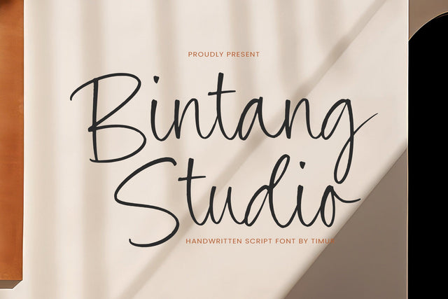 Bintang Studio - Handwritten Script Font Font Timur type 