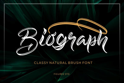 Biograph - Natural Brush Font Font Mozzatype 