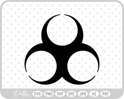Biohazard Symbol SVG DottieDigitals 