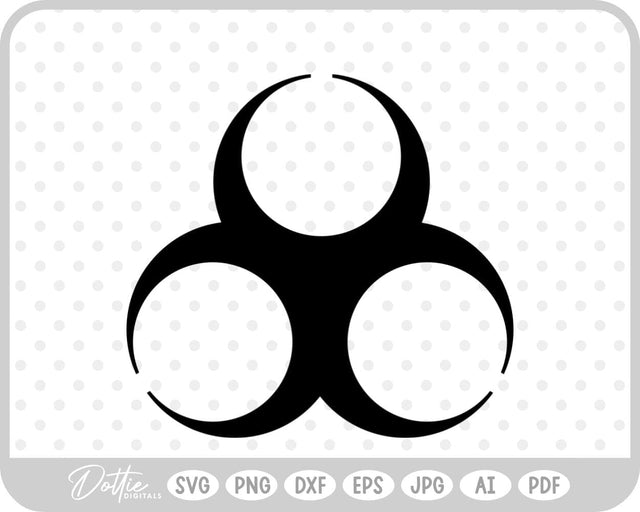 Biohazard Symbol SVG DottieDigitals 