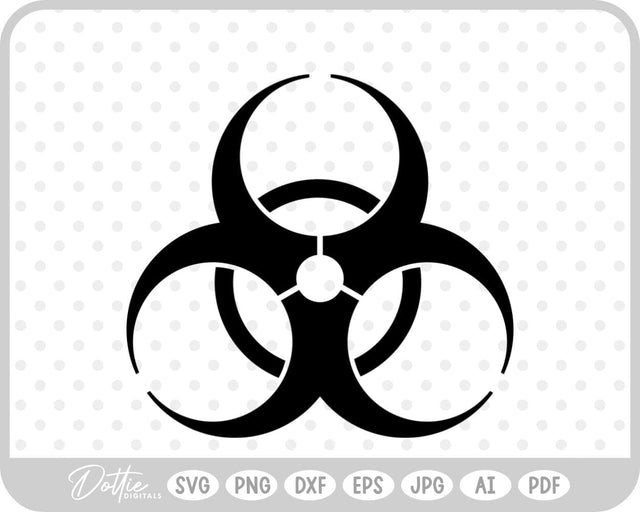 Biohazard Symbol SVG DottieDigitals 