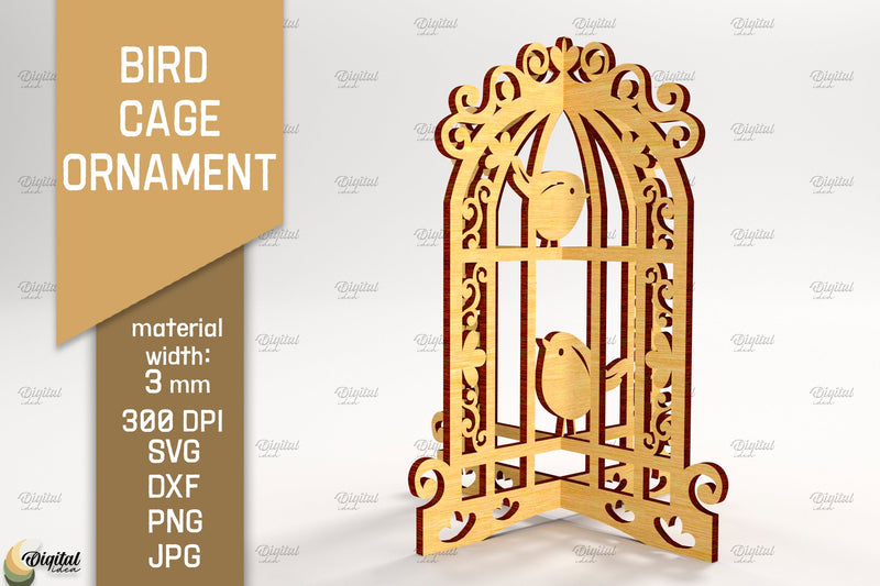 Bird Cage Ornament SVG. Patterns Laser Cut SVG Evgenyia Guschina 