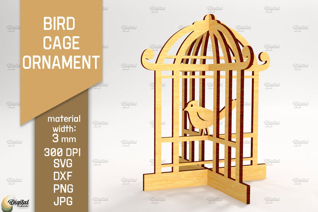 Bird Cage Ornament SVG. Patterns Laser Cut SVG Evgenyia Guschina 
