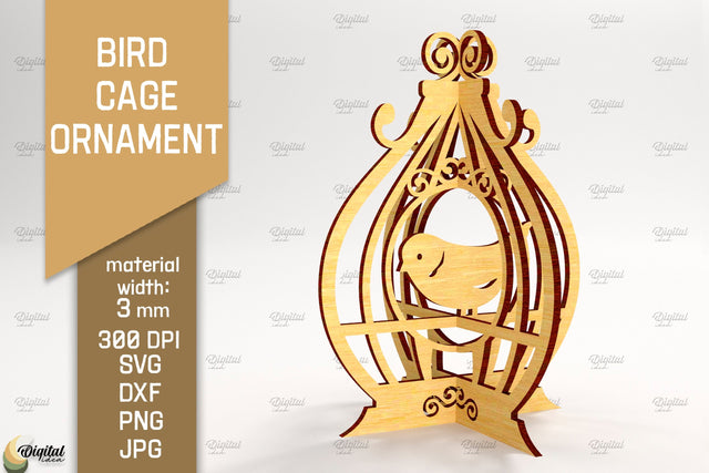 Bird Cage Ornament SVG. Patterns Laser Cut SVG Evgenyia Guschina 