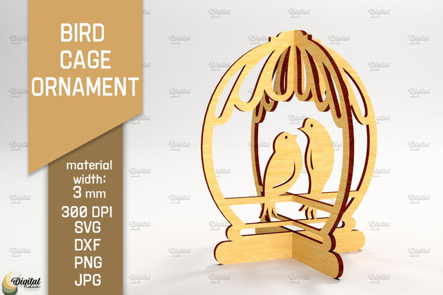 Bird Cage Ornament SVG. Patterns Laser Cut SVG Evgenyia Guschina 