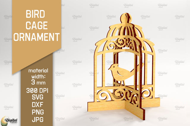 Bird Cage Ornament SVG. Patterns Laser Cut SVG Evgenyia Guschina 