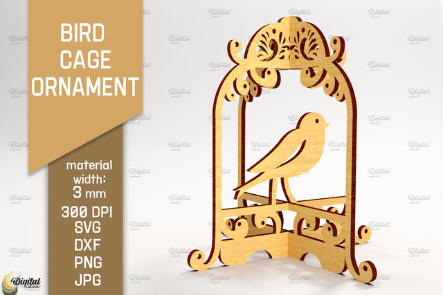 Bird Cage Ornament SVG. Patterns Laser Cut SVG Evgenyia Guschina 