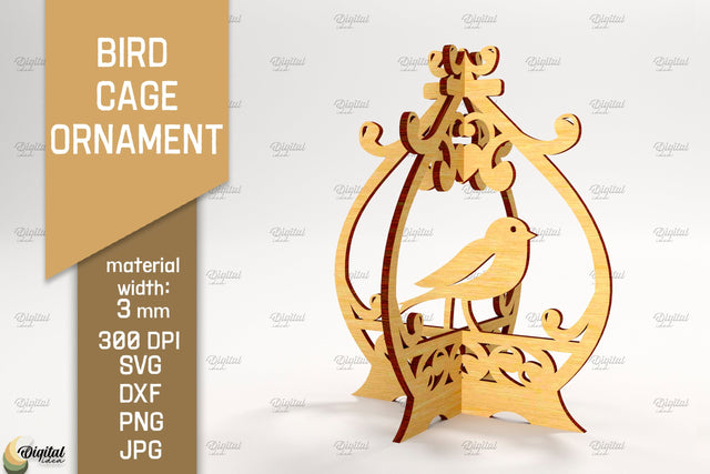 Bird Cage Ornament SVG. Patterns Laser Cut SVG Evgenyia Guschina 
