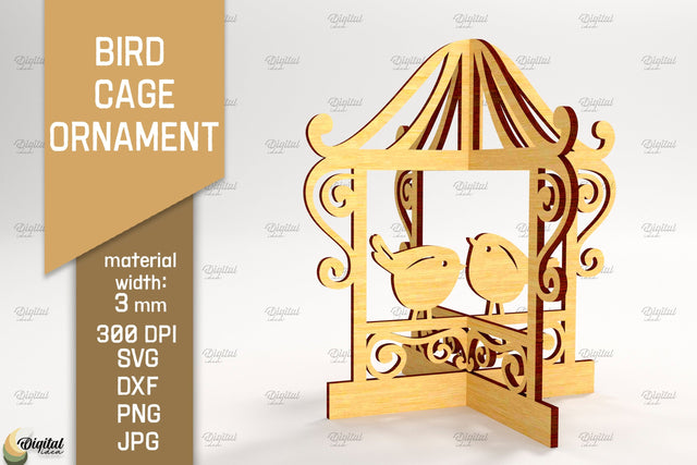Bird Cage Ornament SVG. Patterns Laser Cut SVG Evgenyia Guschina 
