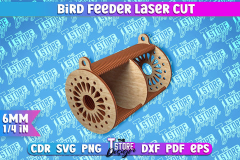 Bird Feeder Laser Cut | Laser Cut SVG Design | CNC File SVG The T Store Design 