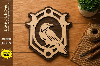 Bird Frame Laser Cut SVG | Sparrow Wooden Ornament Design | Decorative Glowforge CNC DXF PNG EPS SVG Regulrcrative 