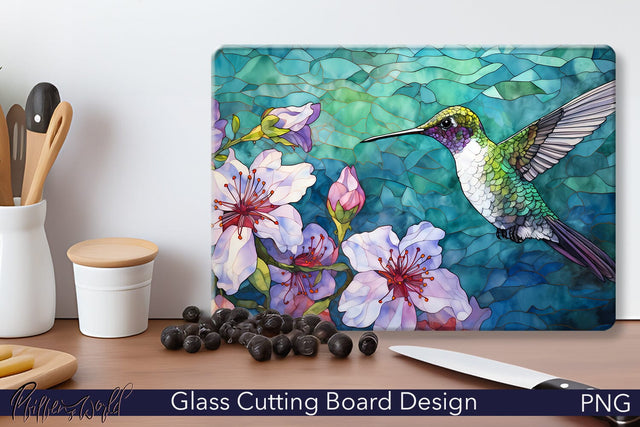 Bird Glass Cutting Board | Colorful Design Sublimation Pfiffen's World 