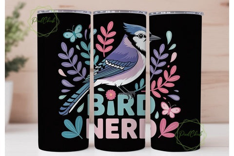 Bird Nerd 20oz Tumbler Design Sublimation PixelChick 