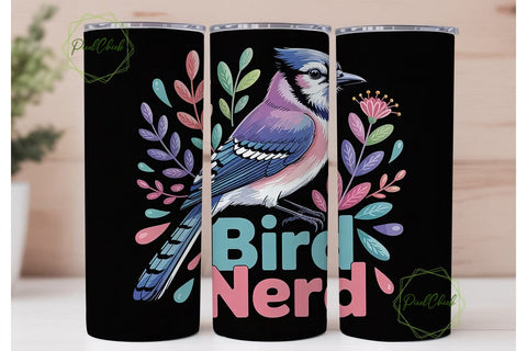 Bird Nerd 20oz Tumbler Design Sublimation PixelChick 