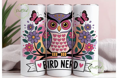 Bird Nerd 20oz Tumbler Wrap Sublimation PixelChick 